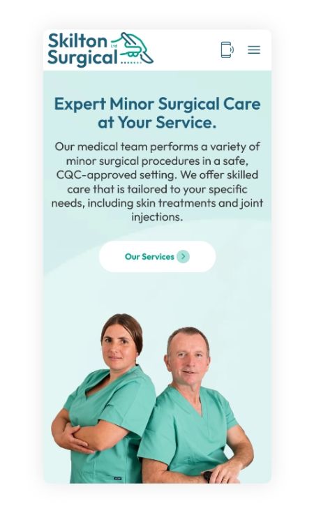 Skilton Surgical Mobile Website 3