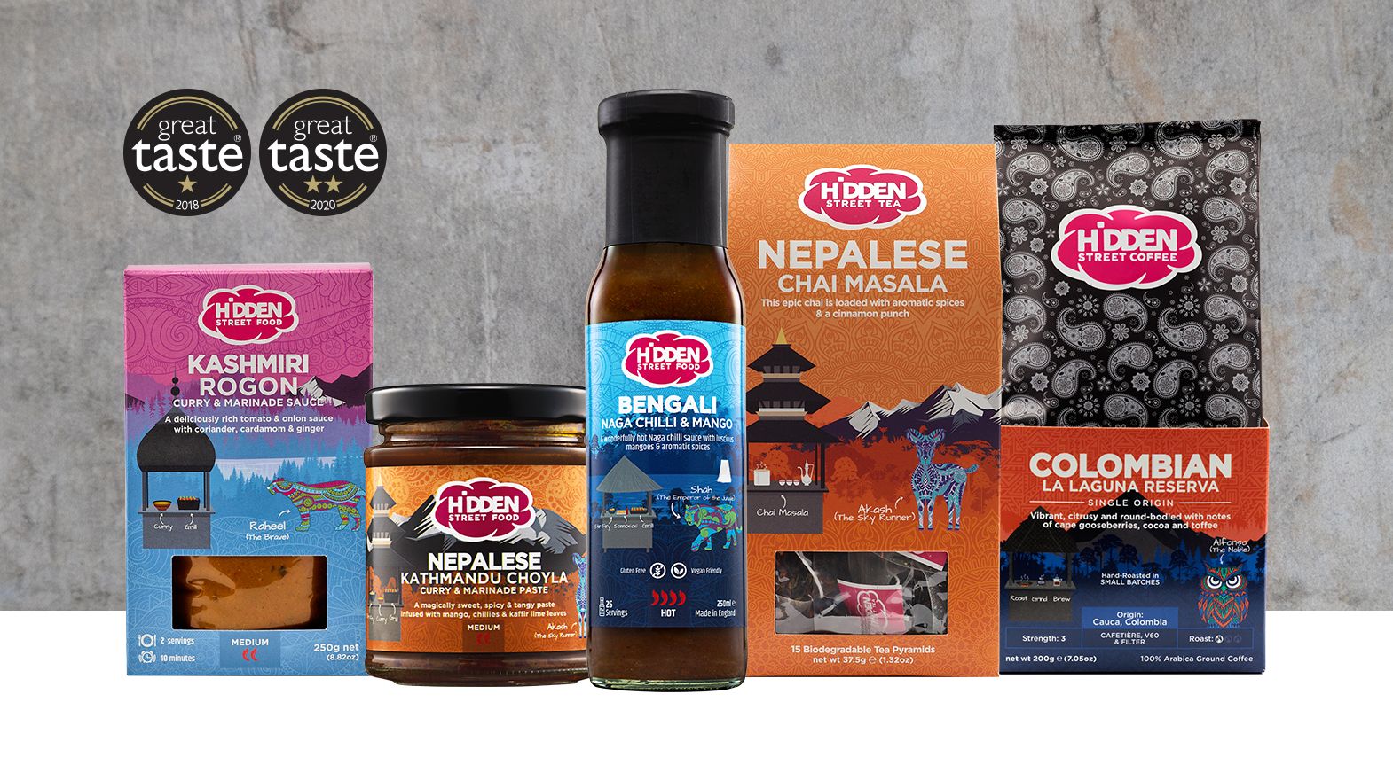 Hidden Street Food Product Packaging