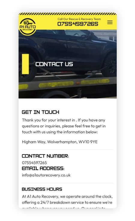 A1 Auto Recovery Mobile Example 3