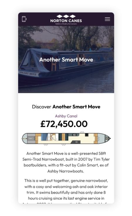 Norton Canes Mobile Website 1