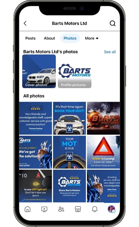 Barts Motors Mobile Website 1