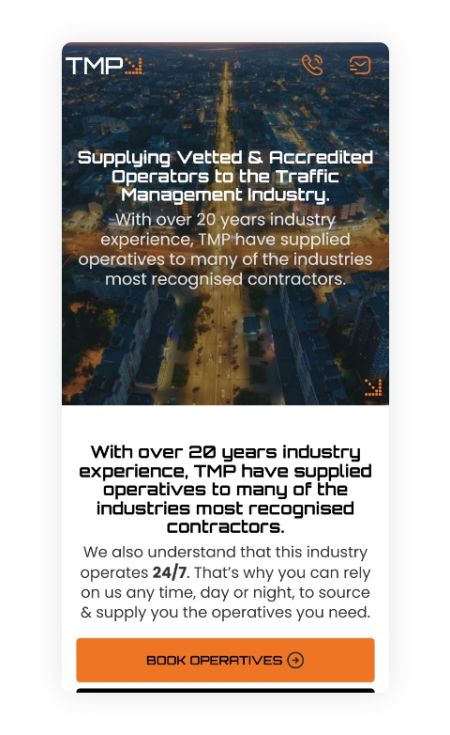 TMP Ltd Mobile Website 1