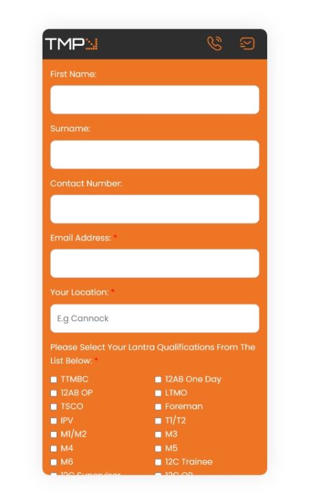 TMP Ltd Mobile Website 3