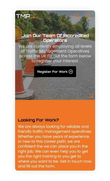 TMP Ltd Mobile Website 3