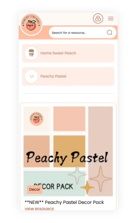 Peachy Teaching Mobile Website 1