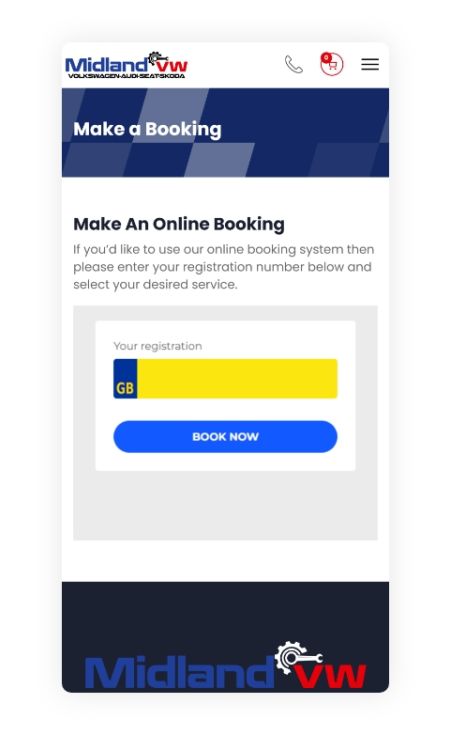 Midland VW Mobile Website 3