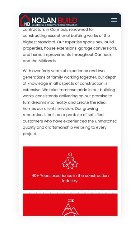 Nolan Build Mobile Website 1