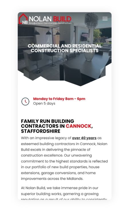 Nolan Build Mobile Website 3