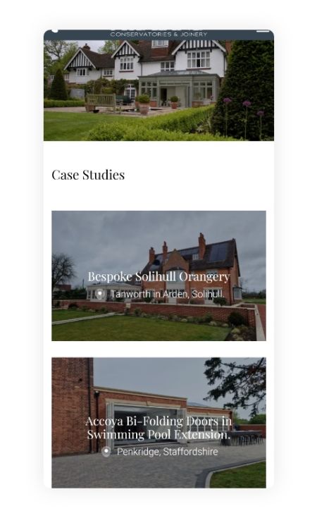 Midland Conservatories Mobile Website 1