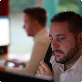 Design 380 staff on the phone