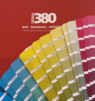 Pantone colour wheel at Design 380 with brochure