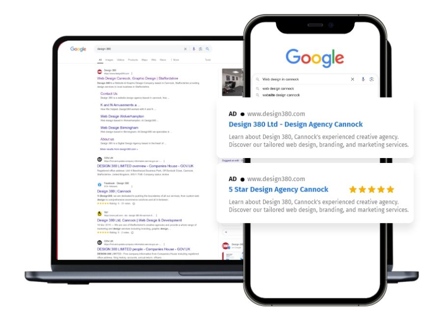 PPC Advertising in Cannock - Design 380