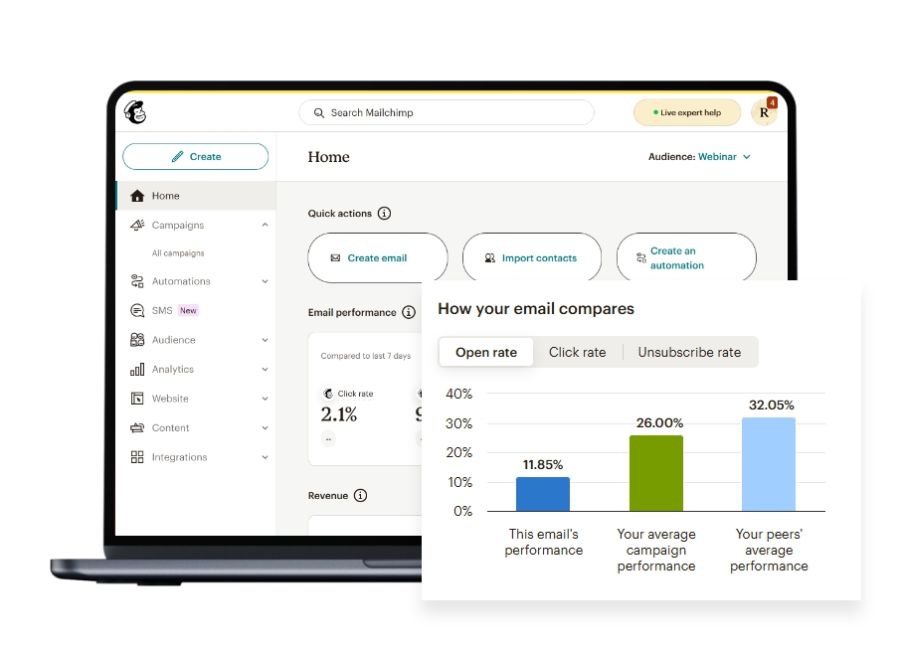 Email markting campaign by Design 380 on a laptop