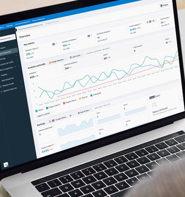 SEO at Design 380 on a laptop