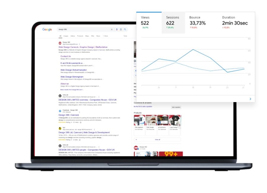 Design380 Google Listing for SEO